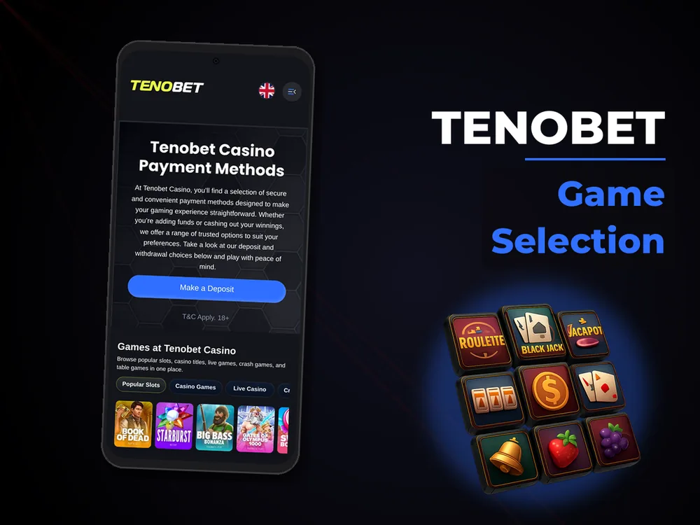 Tenobet - Game Selection